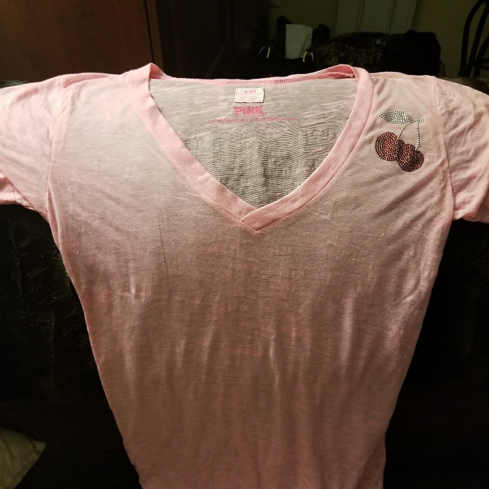 Queen of e.vil for PINK Burn-out Vintage tee